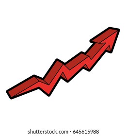 arrow increase isolated icon