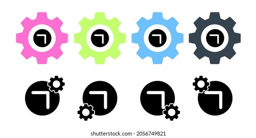 Arrow, increase, navigation, up vector icon in gear set illustration for ui and ux, website or mobile application