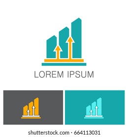 arrow increasing business logo