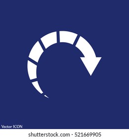 arrow indicates the direction