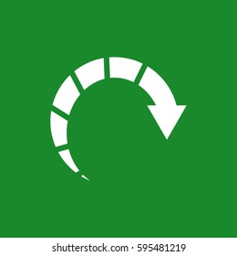 arrow indicates the direction
