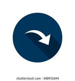 arrow indicates the direction icon