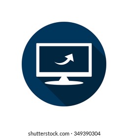 arrow indicates the direction icon