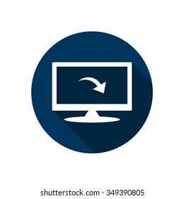 arrow indicates the direction icon