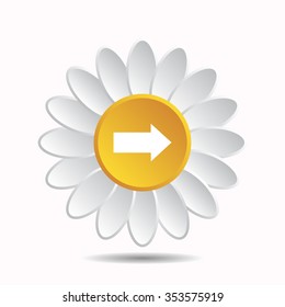 arrow indicates the direction icon
