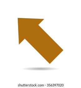 arrow indicates the direction icon