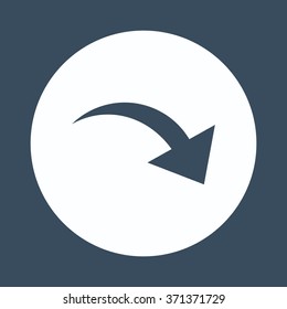 arrow indicates the direction icon