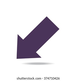 arrow indicates the direction icon