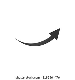 arrow indicates the direction. icon. vector illustration isolated on white background.
