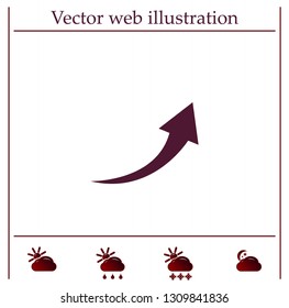 arrow indicates the direction. icon. vector design