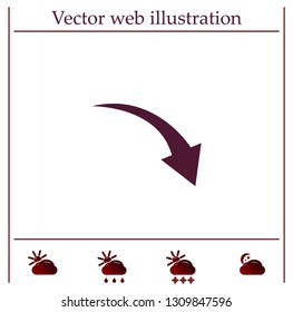 arrow indicates the direction. icon. vector design