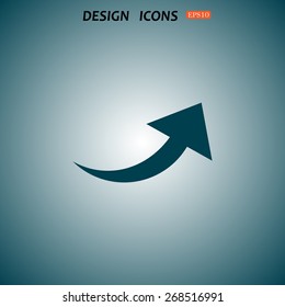 arrow indicates the direction. icon. vector design
