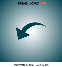 arrow indicates the direction. icon. vector design