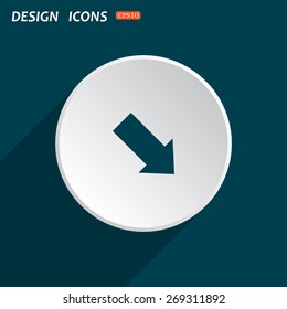 arrow indicates the direction. icon. vector design
