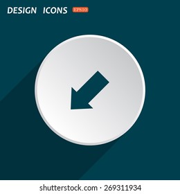 arrow indicates the direction. icon. vector design