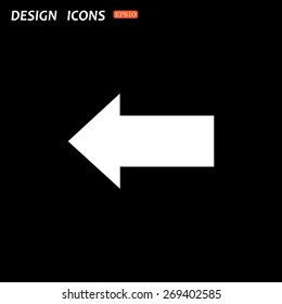 arrow indicates the direction. icon. vector design