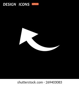 arrow indicates the direction. icon. vector design