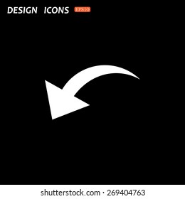arrow indicates the direction. icon. vector design