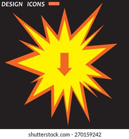 arrow indicates the direction. icon. vector design