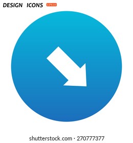 arrow indicates the direction. icon. vector design