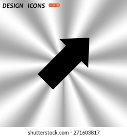 arrow indicates the direction. icon. vector design
