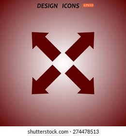 arrow indicates the direction. icon. vector design