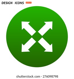 arrow indicates the direction. icon. vector design