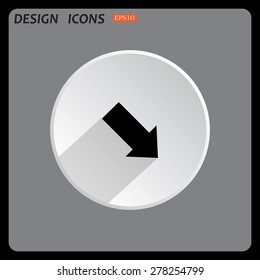 arrow indicates the direction. icon. vector design