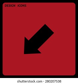 arrow indicates the direction. icon. vector design. Flat design style 