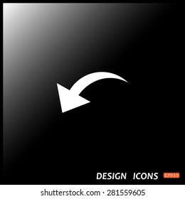 arrow indicates the direction. icon. vector design