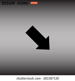 arrow indicates the direction. icon. vector design
