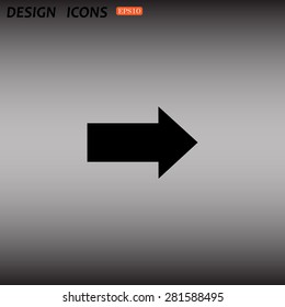 arrow indicates the direction. icon. vector design