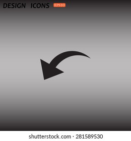 arrow indicates the direction. icon. vector design