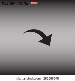 arrow indicates the direction. icon. vector design