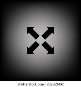 arrow indicates the direction. icon. vector design