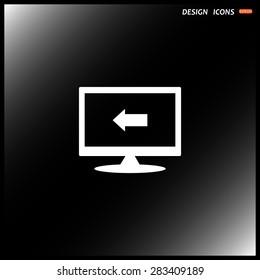 arrow indicates the direction. icon. vector design