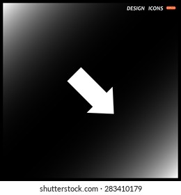 arrow indicates the direction. icon. vector design