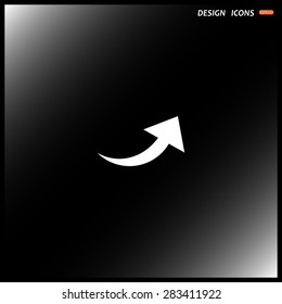 arrow indicates the direction. icon. vector design