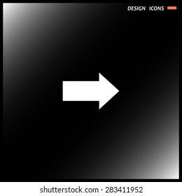 arrow indicates the direction. icon. vector design