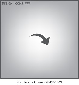arrow indicates the direction. icon. vector design