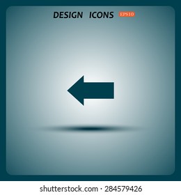 arrow indicates the direction. icon. vector design