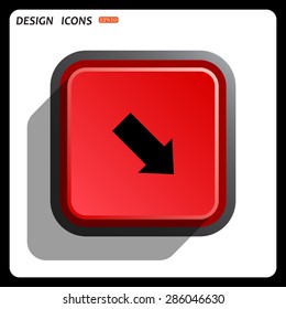 arrow indicates the direction. icon. vector design