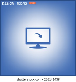 arrow indicates the direction. icon. vector design