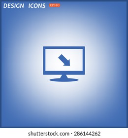 arrow indicates the direction. icon. vector design