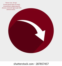 arrow indicates the direction. icon. vector design
