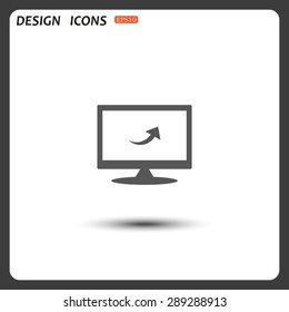 arrow indicates the direction. icon. vector design