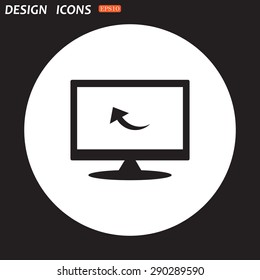 arrow indicates the direction. icon. vector design