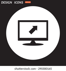 arrow indicates the direction. icon. vector design