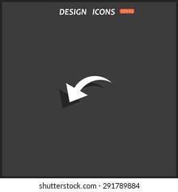 arrow indicates the direction. icon. vector design