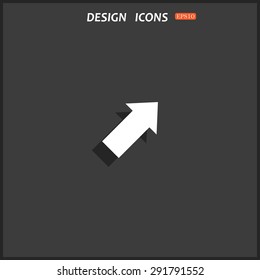 arrow indicates the direction. icon. vector design